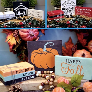 Fall and Christmas Vignette