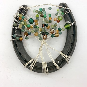 Lucky Horseshoe with Beaded Wire