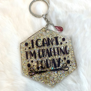 UV Resin Glitter Keychain